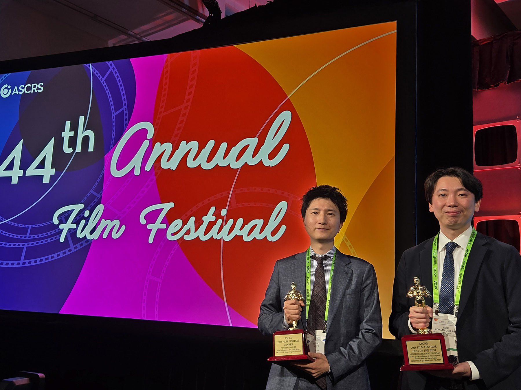 2026 ASCRS Film Festivalにて、NEXT制作のビデオが2つのタイトルを獲得